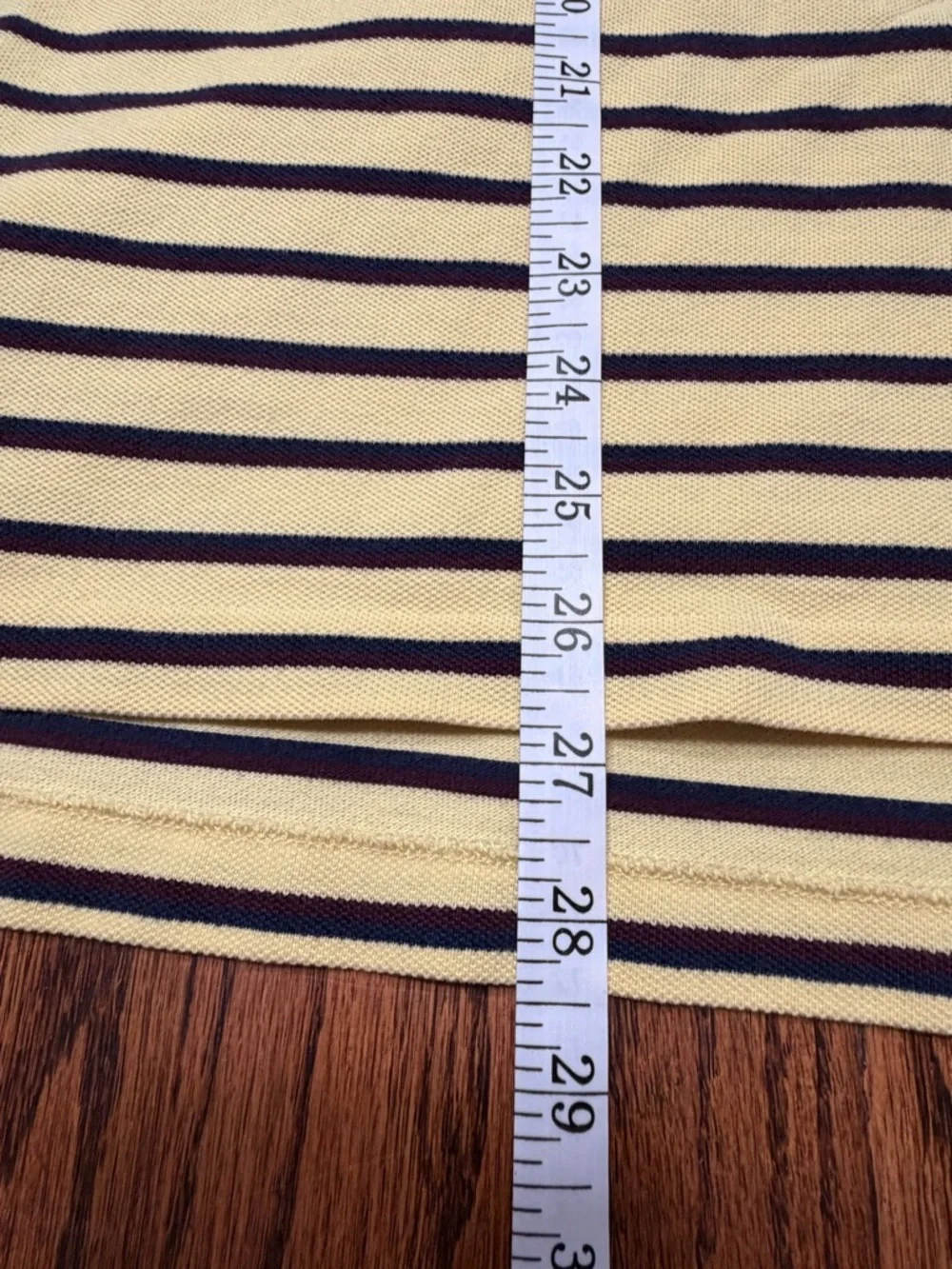 Polo Ralph Lauren Men’s XL Yellow Navy Maroon Striped Polo Shirt